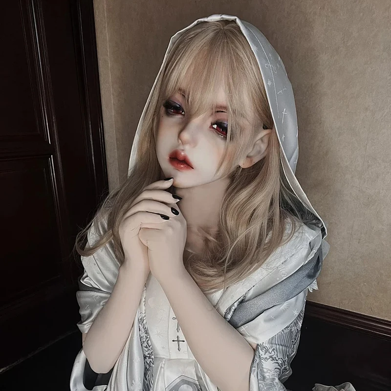 Maski BJD z żywicy, półgłowa/cała głowa, oczy Kigurumi, crossdress, cosplay, japońskie anime, unisex, maski, oczy i peruka