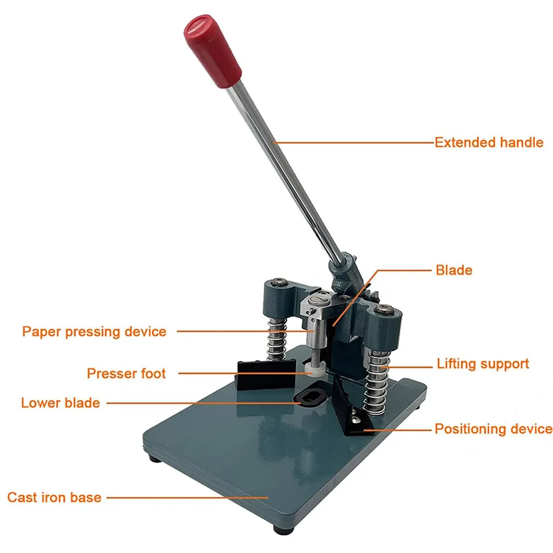 آلة قطع مستديرة الزاوية اليدوية جميع المعادن الثقيلة خرامة الورق القاطع مع شفرة R6 R10 قطع بطاقات العمل الصورة