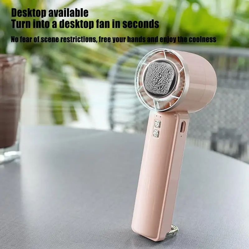 

Portable Handheld Fan Pocket Fan 2000mAh Powerful Quiet 5 Speed Air Circulation Blower Cooler For Men Kids Festival Travel
