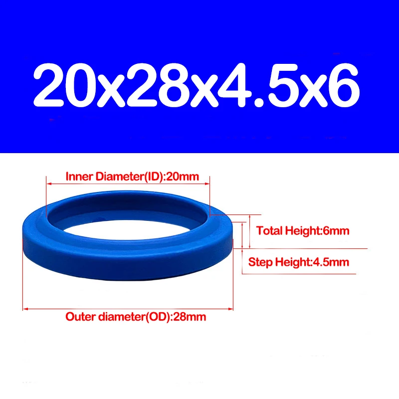 Polyurethane Hydraulic Cylinder Oil Sealing Ring 11.2x19.2x4.5x6mm 12x20x4.5x6mm DHS Type Shaft Sealing Ring Gasket