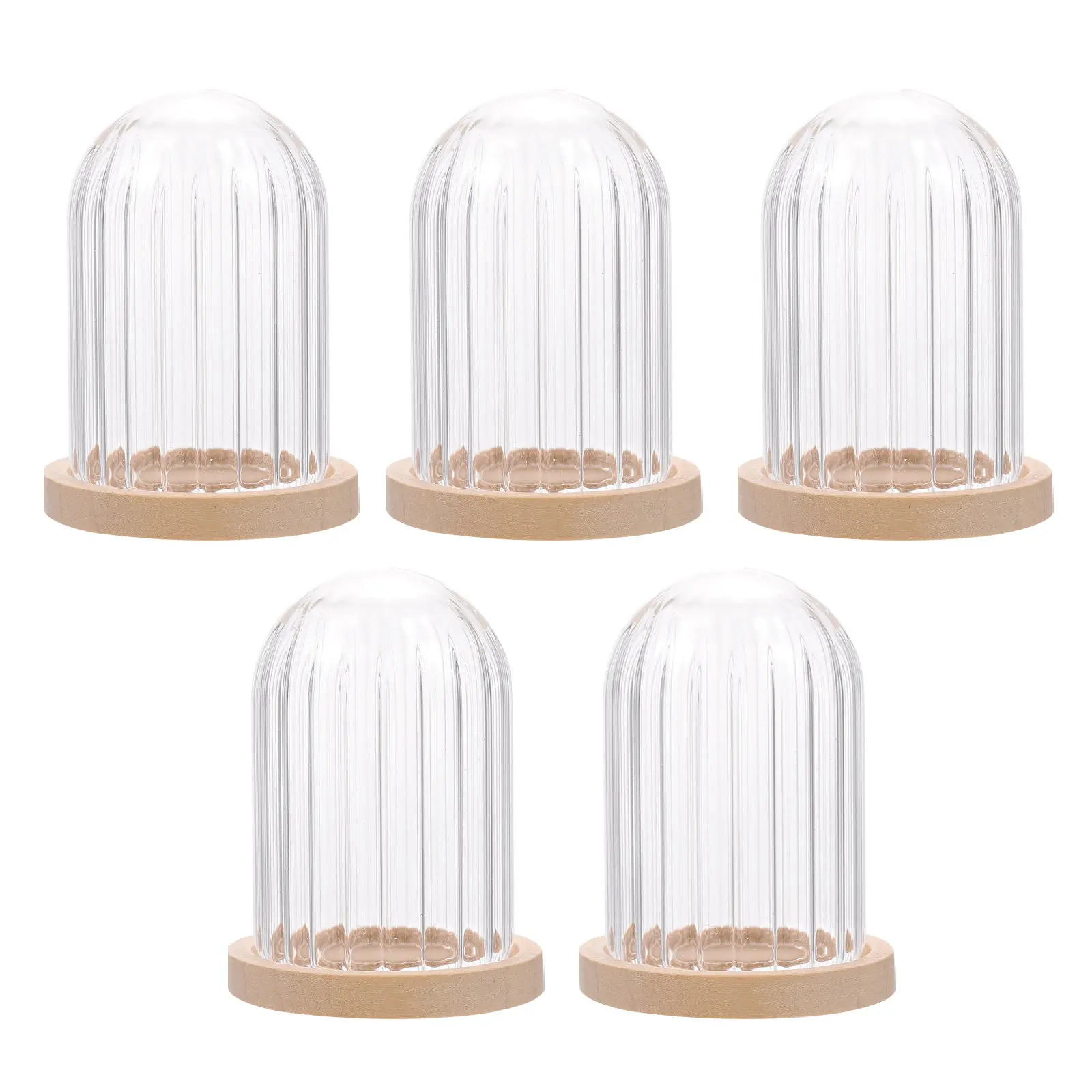 

5Pcs Miniature Cake Cover Glass Jar House Decor Miniature Furniture Accessories for Dollhouse Display Decoration Cake Dome