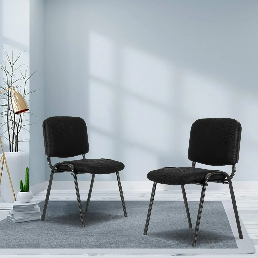 

Waiting Room Chairs, 10-Pack Black Mesh Church Chairs Conference Room Stackable Armless Chairs Set, Office Guest Chairs