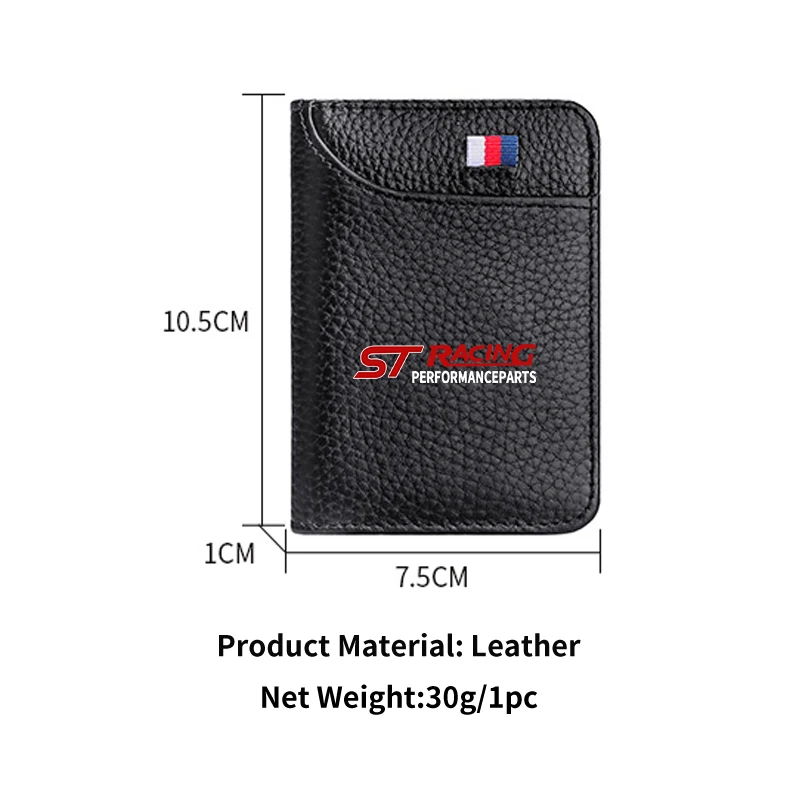 Super Slim Soft Wallet Credit Card Holder Wallets Thin Small Short Wallets For Ford ST Racing Performance Focus Mk2 Mk3 Fiesta R