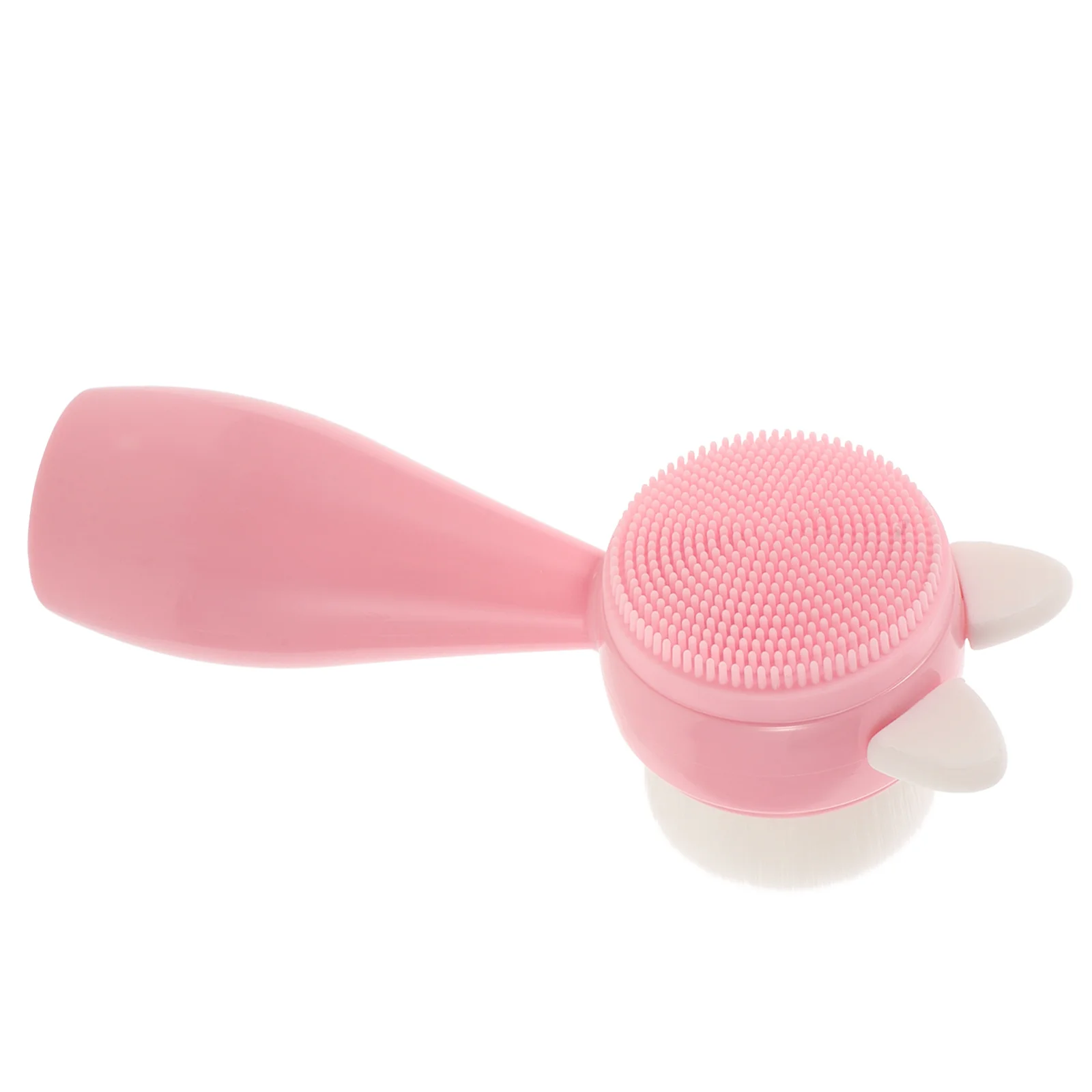 洗顔ブラシソフトヘアフェイシャルスクラバー角質除去スキンフェイスクリーナーブラシケアツール旅行用家庭用