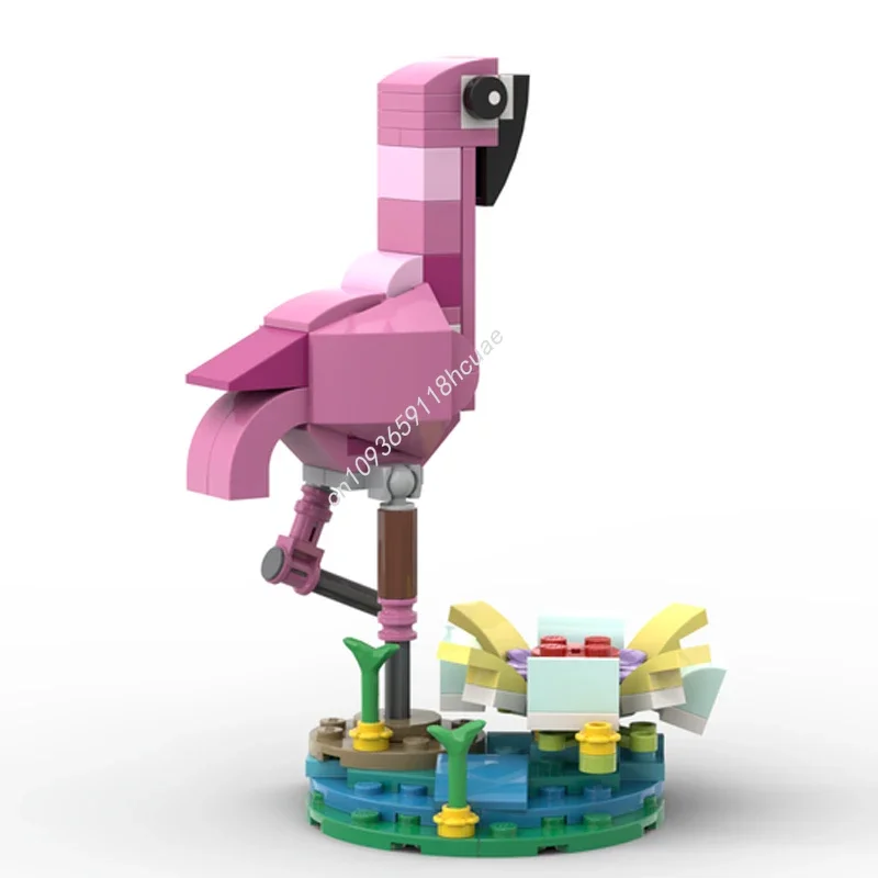 96pcs MOC Flamingoss Building Blocks Christmas asy-to-Start Beginner Friendly Kit Educational Toys Construction Education Gift
