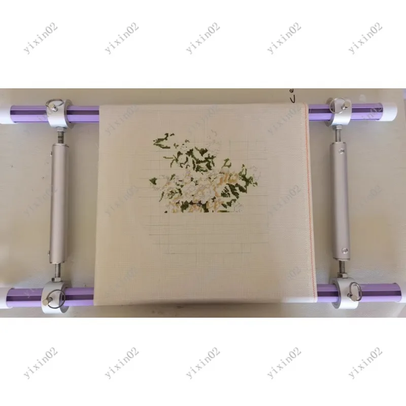 Sliding M Type Embroidery Hoop with Triangle Press Bar for Cross Stitch Craft