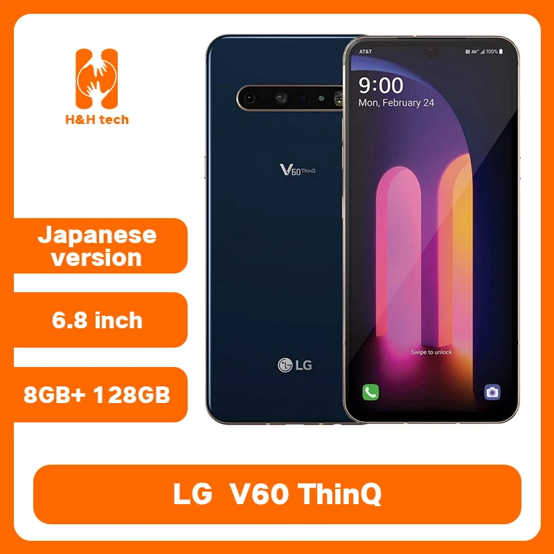 LG V60 ThinQ Original Japanese Version 6.8 inch Snapdragon 865 NFC 4G Mobile phone 8GB RAM 128GB ROM Android Smartphone