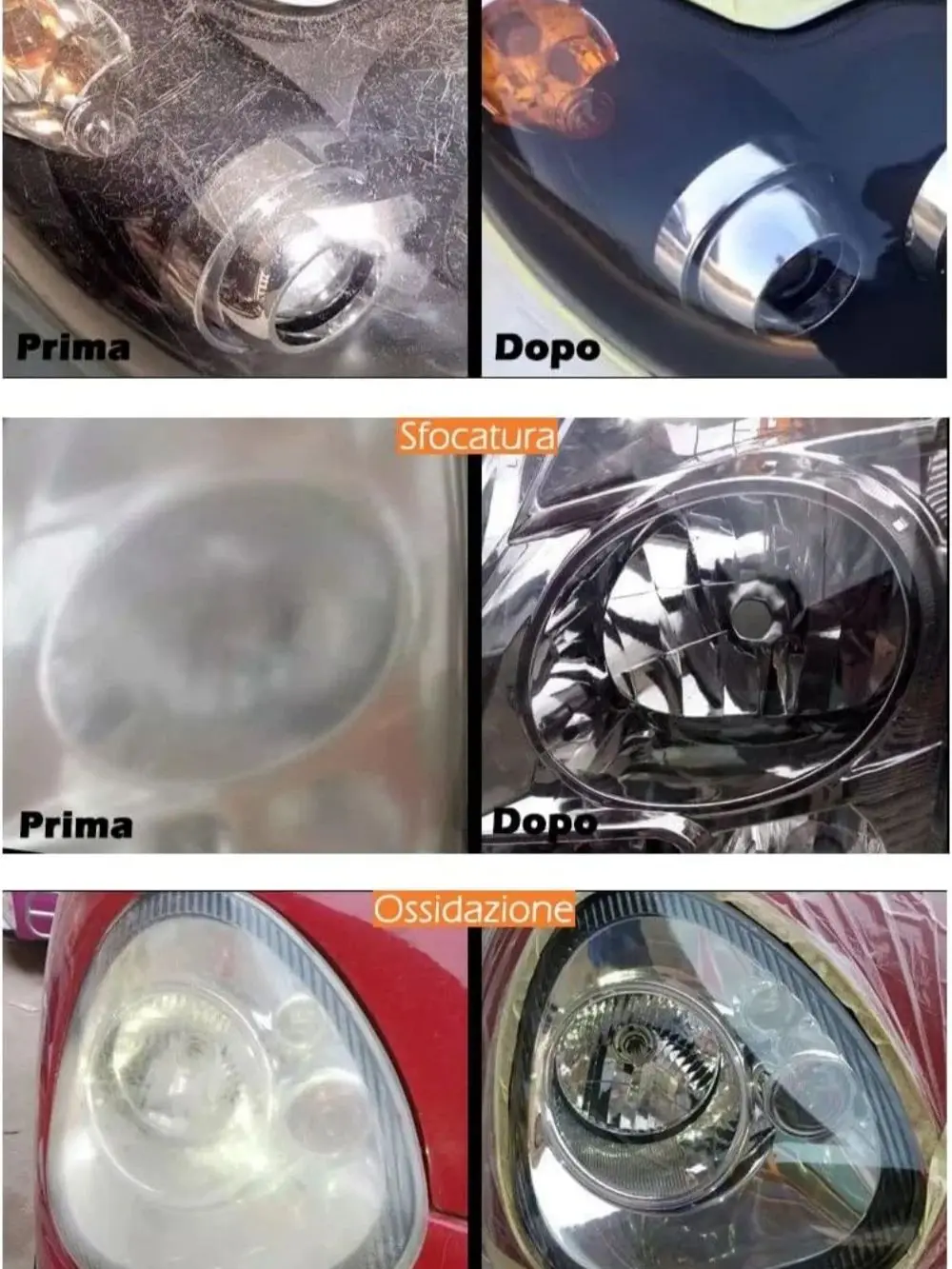 Zestaw do polerowania reflektorów Auto Reflektor Renovator Light Restoration Clean Car 300ml Polish Reflektory Reflektory Zestaw do renowacji — 2