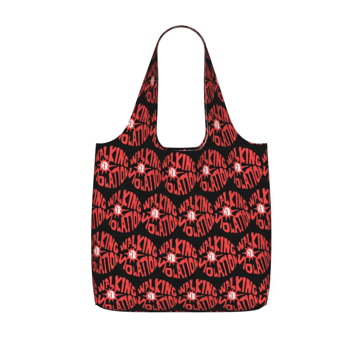 Walking HR Violation Shopping Tote Bag Canvas Large Capacity Shoulder Bags Shopper Grocery Handbag for Women