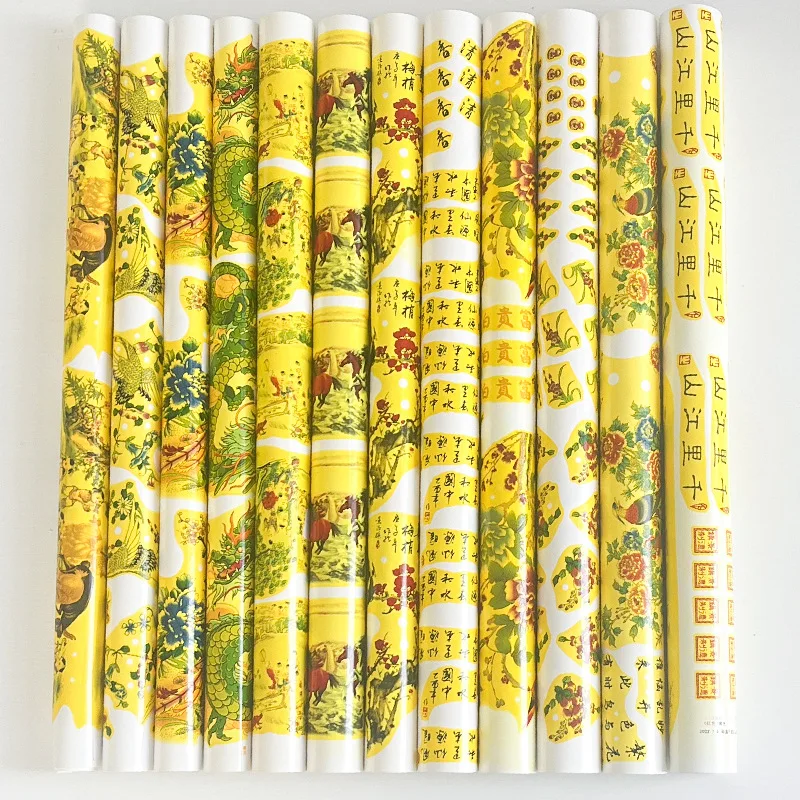 Colorful Flower Paper Luminous Transfer Paper for Handmade DIY Ceramic Glass Manicure Decorative Collage Art 750-850℃
