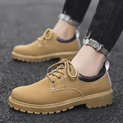 Thick Sole Man Casual Shoe Platform Round Toe Leather Shoes for Men Legitimate Elegant Classic Original Luxury Sale New in On Pu