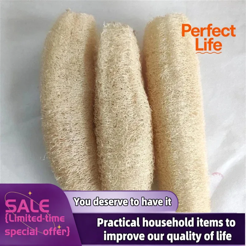 Naturalna gąbka luffa 1/2 szt. Szczotka do peelingu ciała, narzędzie do kąpieli spa, wielofunkcyjny czyścik do łazienki, kuchni, do codziennej czystości. — zdjęcie 3