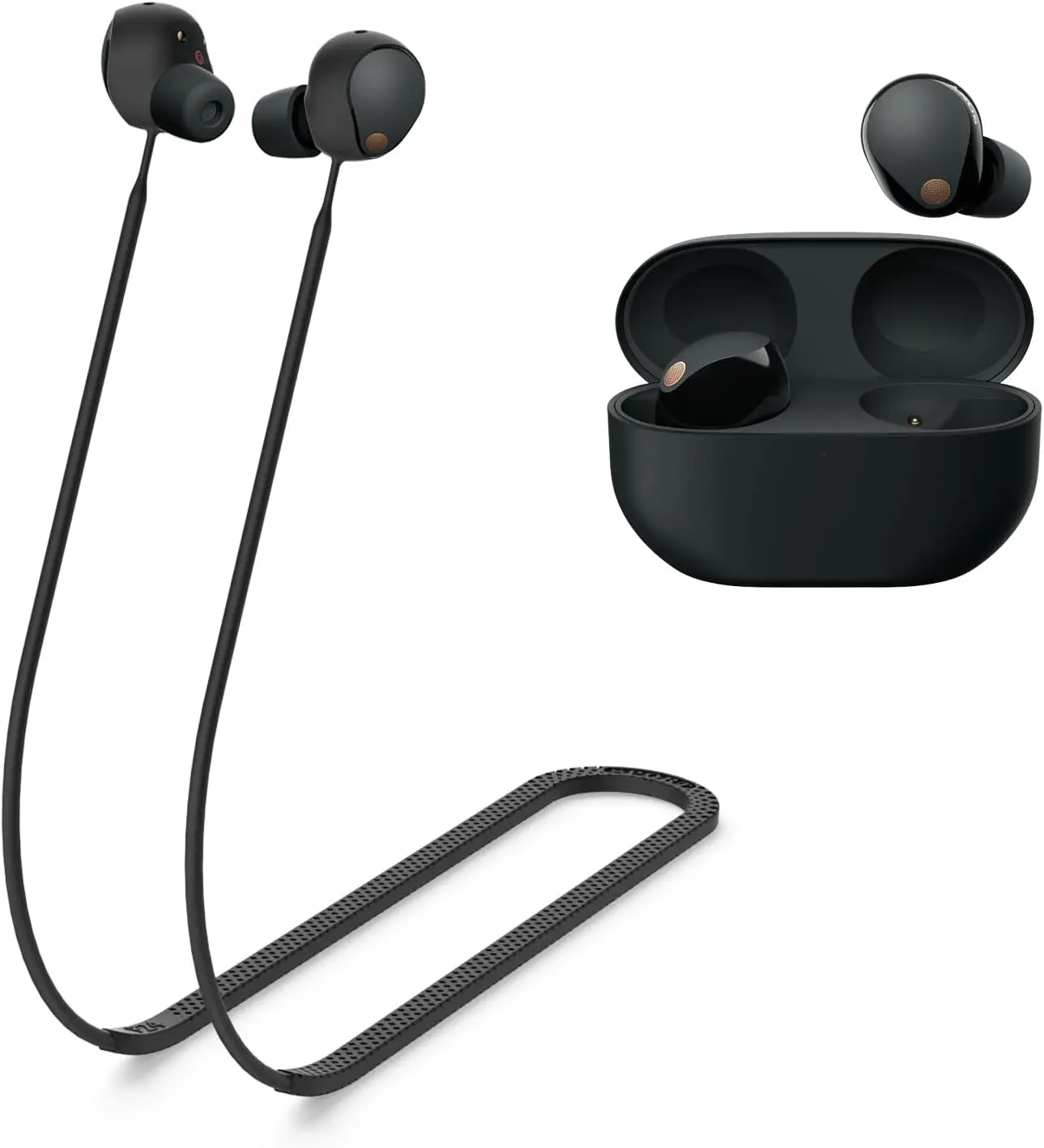 

CONTEME Anti-Lost Strap for Sony WF-1000XM5 Earbuds Sports Soft Silicone Lanyard Accessories Earbuds Neck Rope Cord
