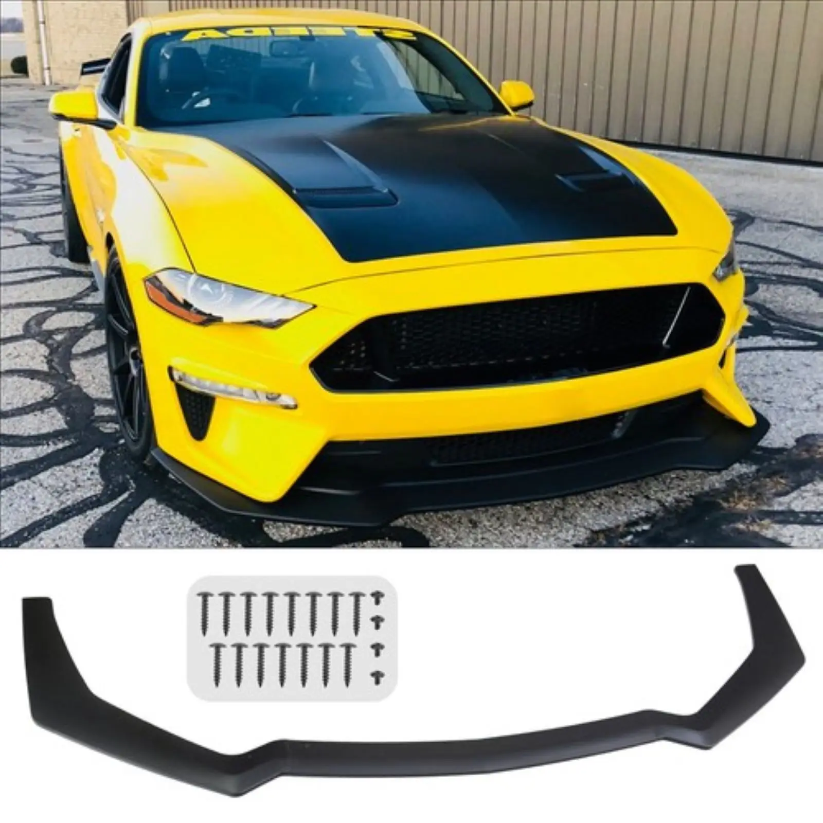 

For Ford Mustang V8 Coupe Car Front Bumper Lip Spoiler Splitter Body Kit Black