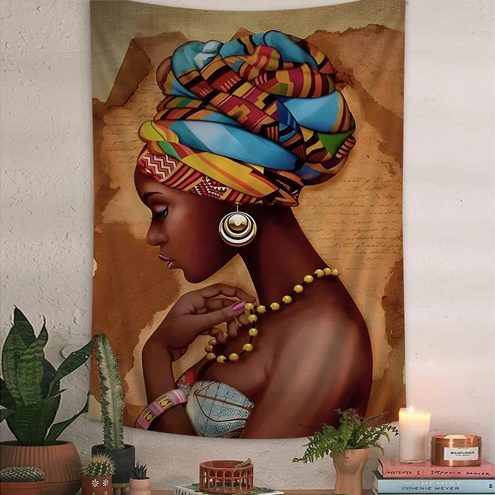 Africane Woman Africa Art Retro Tapestry Anime Tapestry Hanging Tarot Hippie Wall Rugs Dorm Wall Hanging Sheets