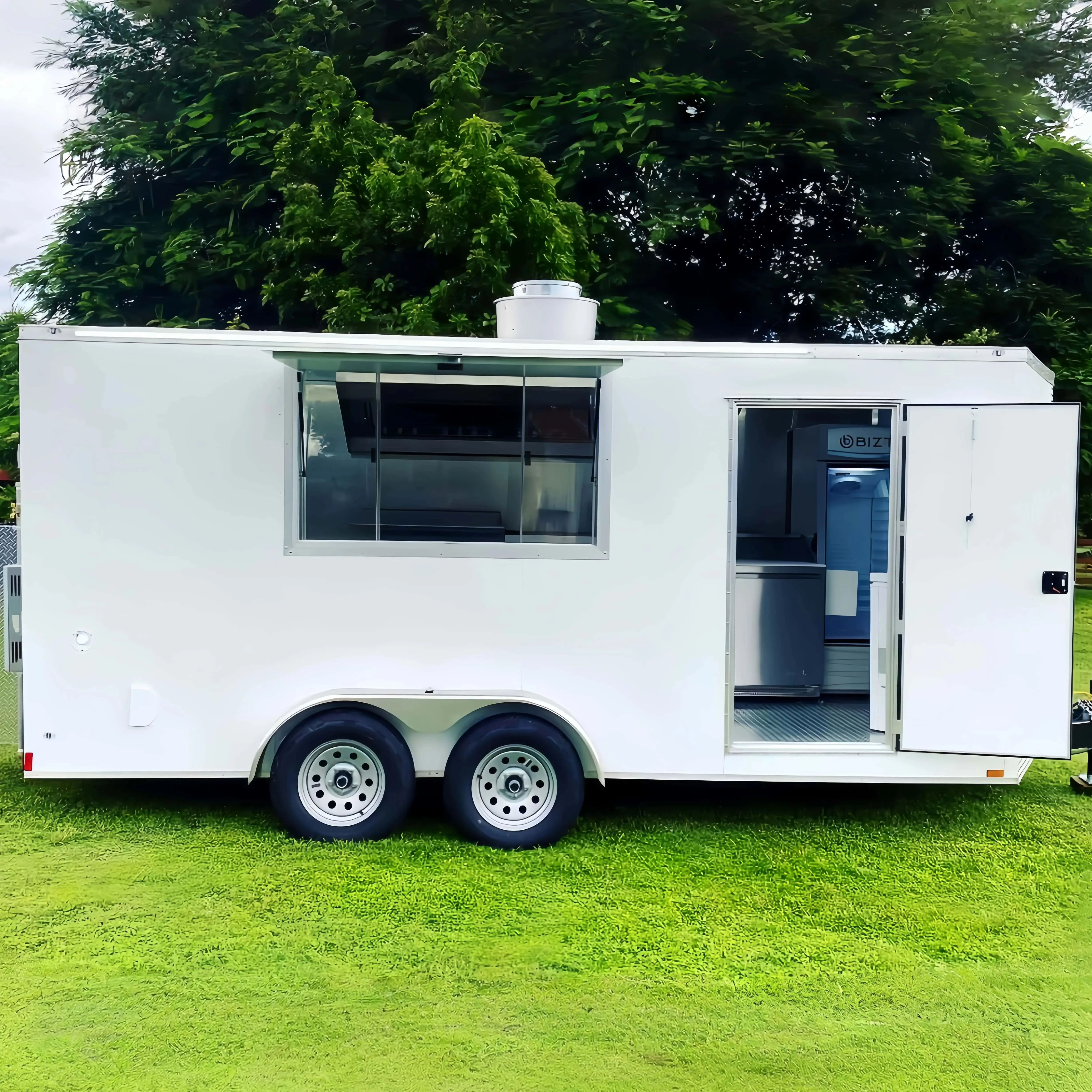 

Portable Food Truck Trailer for Street Food Catering BBQ Snack Kebab Pizza Van Food Trailer Tent Caravan