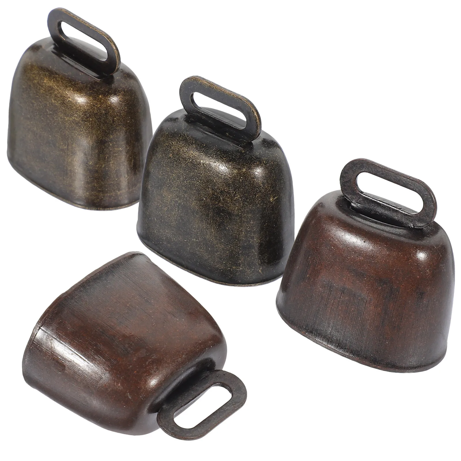 

4pcs Pet Bells Vintage Iron Anti-Lost Bell For Cow Horse Sheep Grazing Supplies Farming Accessories Hanging Decor