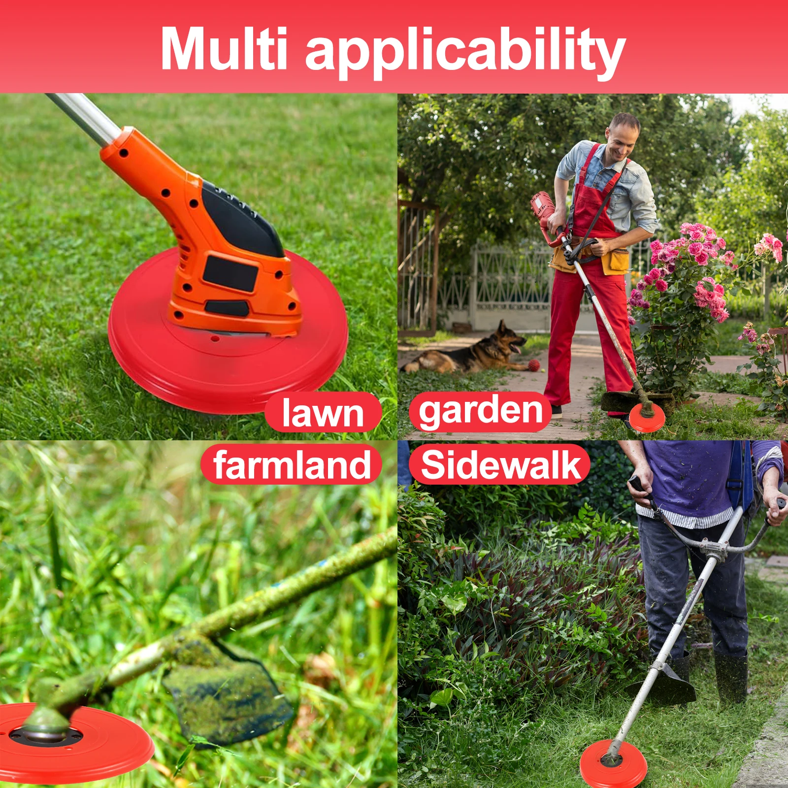 Weeding Disc Set Amphibious Weeder Plate Trimmer Weeding Disc Blade Trimmer Lawn Mower Weeding Head Grass Cutter Weeding Blade