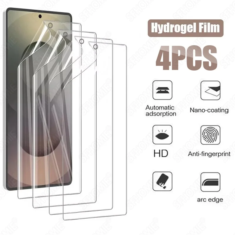 4 Stück HD Full Cover Hydrogel-Folie für Samsung Galaxy S21 S22 S23 S24 S25 Ultra S21 Plus S23 S24 FE Displayschutz
