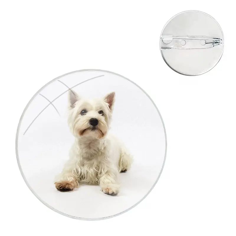 West Highland Terrier Westie Dog Pin Icons Brooch Jewelry Accessories