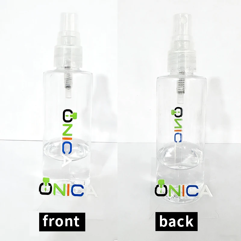 100pcs Custom Double Side Print Transfer Sticker 3D Personal Logo Crystal Self-adhesive Label On Bottles Tubes Cups