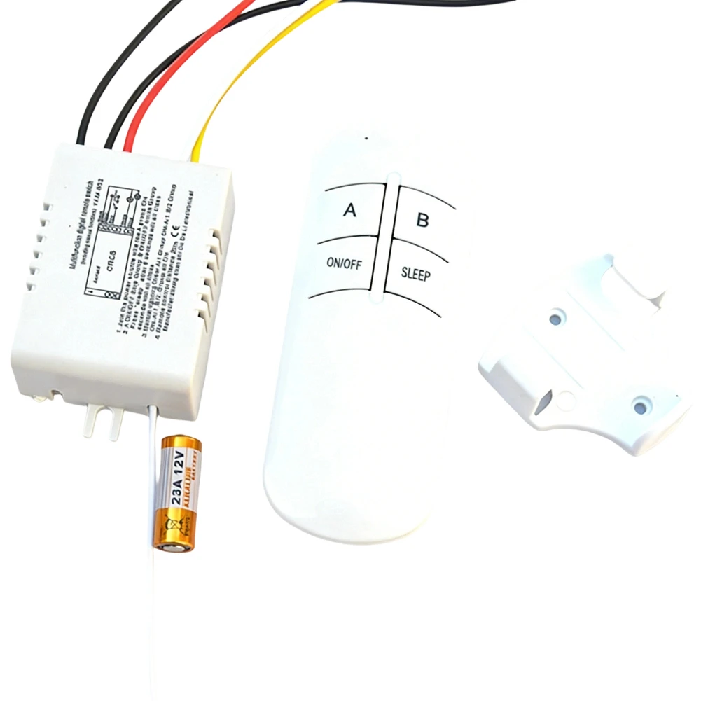 Dual Channel Control 2-way Remote Switch For Living Room 20m Open Range 12V 23A Battery Wireless Remote Control Switch view 5