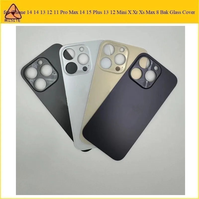 10Pcs Big  Wide Camera Hole Rear Door Housing Back Battery Glass Replacement Parts For iPhone 13 14 Pro Max Mini Back Case Cover