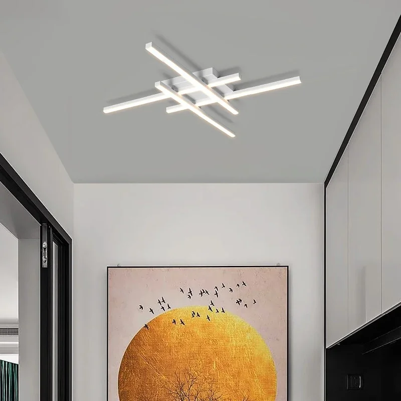 LED Ceiling Light Modern Home Decorative Lamps For Living Room Restaurant Bedroom Hotel Lobby Indoor Black/White Decor Fixtures