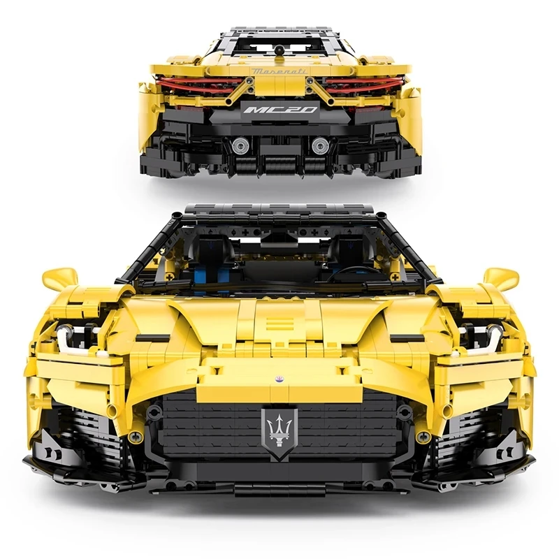 RASTAR Technical 1:8 Maserati MC20 Nettuno Sports Car Building Blocks Model MOC Remote Control Vehicle Bricks Toys Kids Gifts