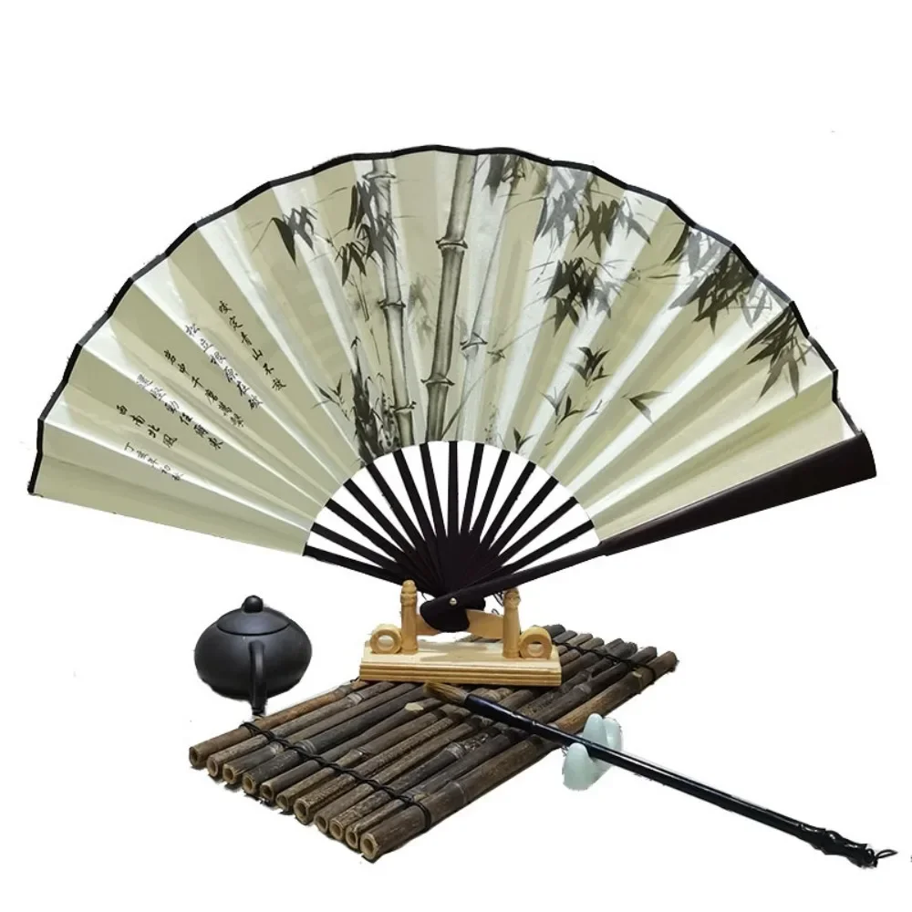 

Ancient Fan Folding Fan China Wind Country Tide Folding Fan Blank Ink Summer