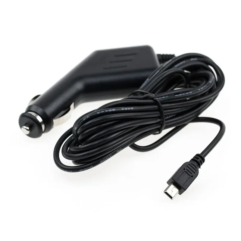 New 3.5 Meter 5V 1.5A Curved Mini USB Car Charger Port GPS Video for Car DVR Camera 12-24v Recorder DC Input A2T4