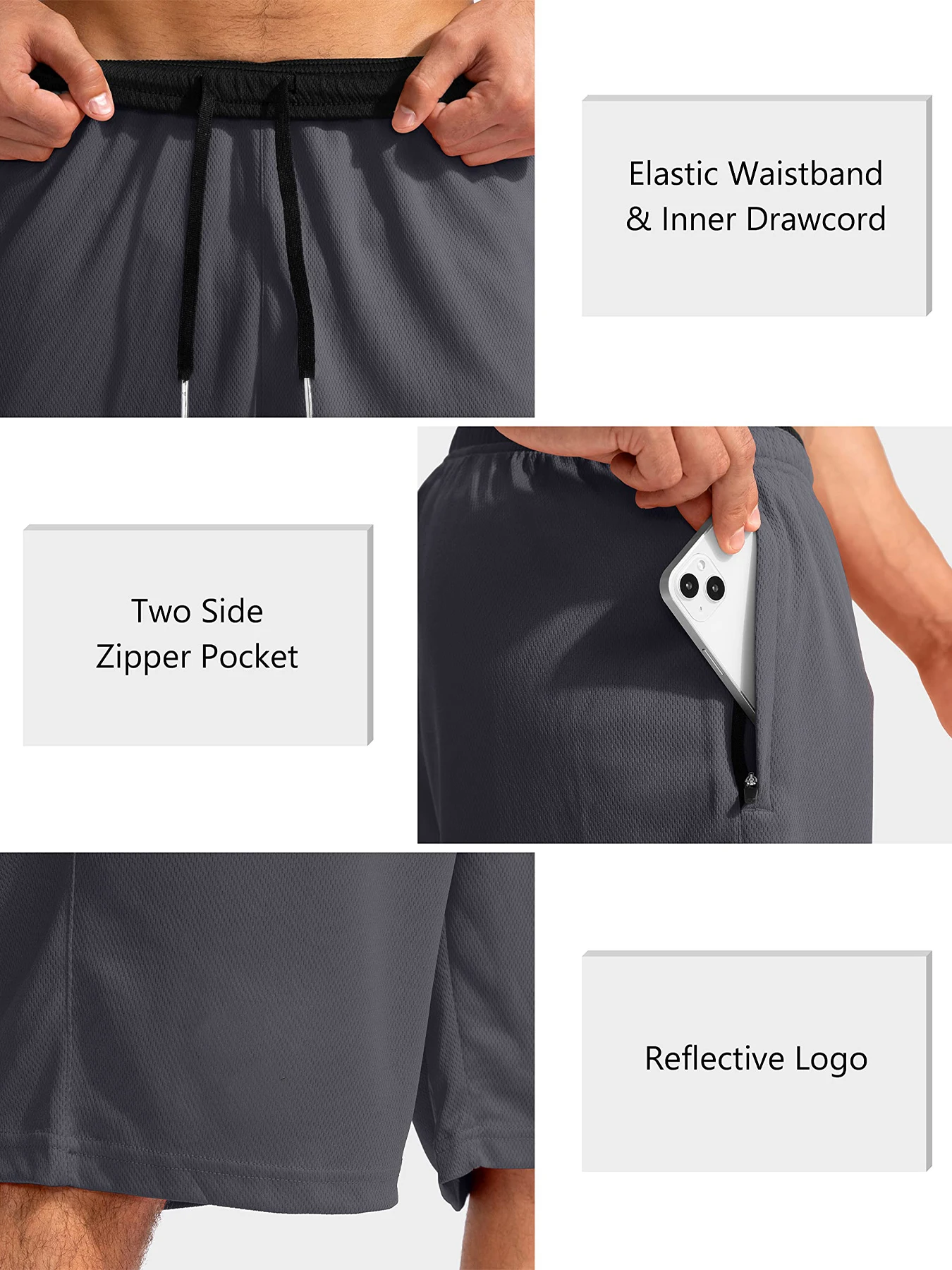 Men's sports shorts, summer running shorts, beach gym fitness exercise, jogging training shorts, men's shorts image 6