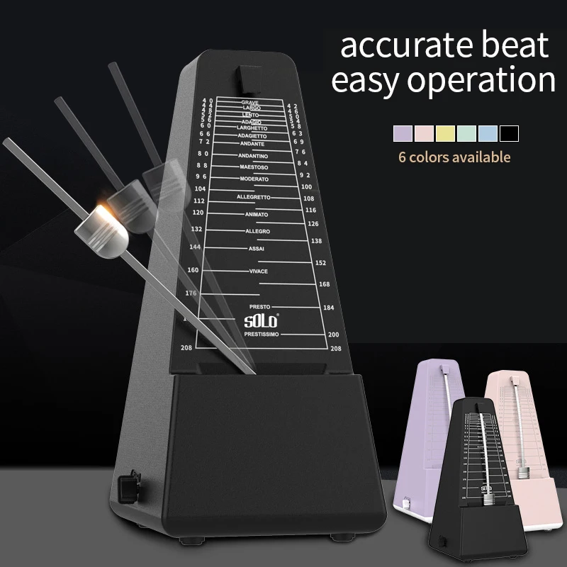 

Universal mechanical metronome suitable for piano, violin, saxophone, and other instruments Accurate rhythm