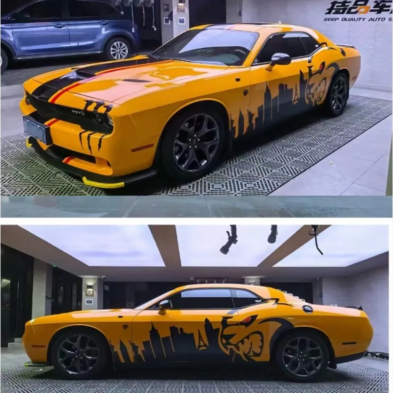 

Автомобильная наклейка для Dodge Challenger SRT, модификация корпуса, Спортивная виниловая пленка, наклейка, аксессуары