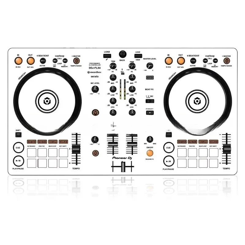 Skin DDJ-FLX4 film all-in-one machine flx4 controller disc player ddjflx4 sticker white