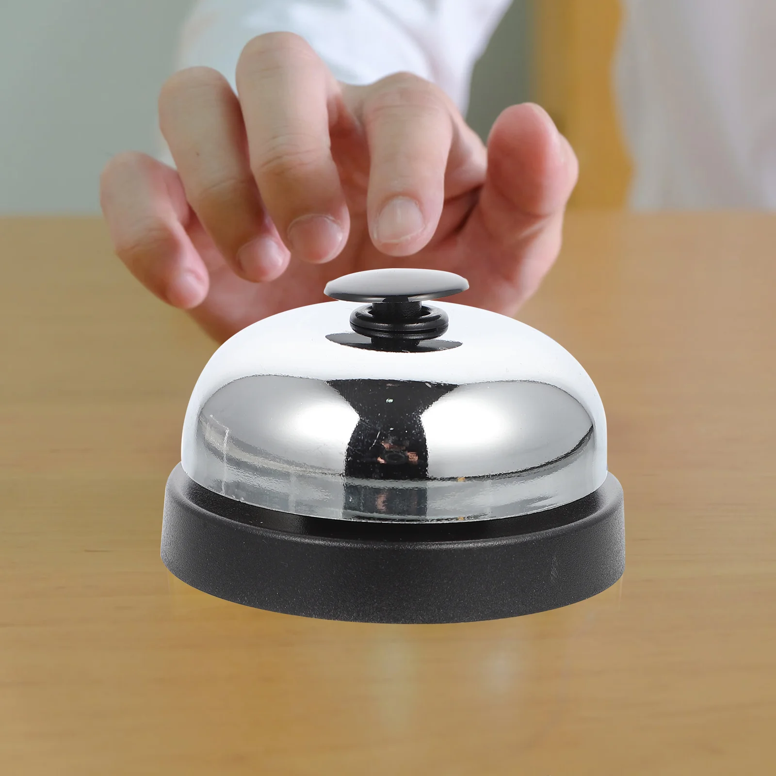 Restaurant Game Bell Counter Reception Bar Black Hand Pressing