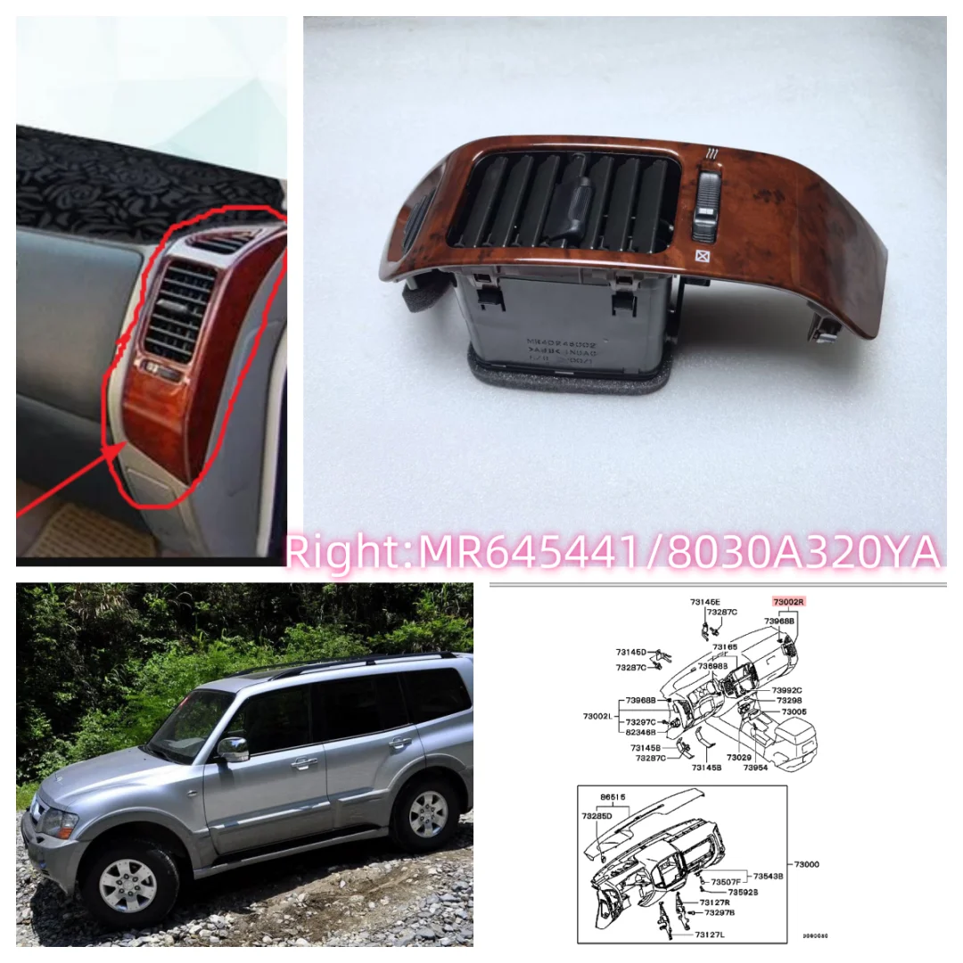 

Dashboard Decorative Panel Air Conditioning Vent Assembly For Pajero Montero V63W V64W V73W V74W V77W V78W MR645441 8030A320YA