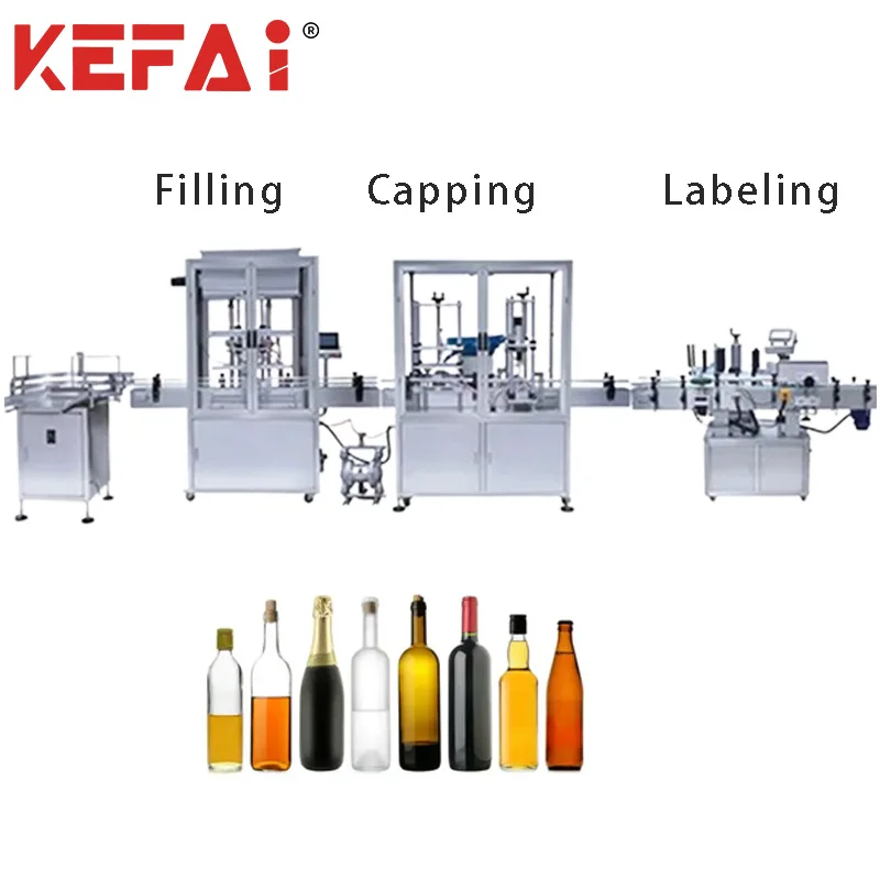 High Accuracy Automatic Juice Water Wine Liquid Filling Capping Labeling Machine Filling Machine