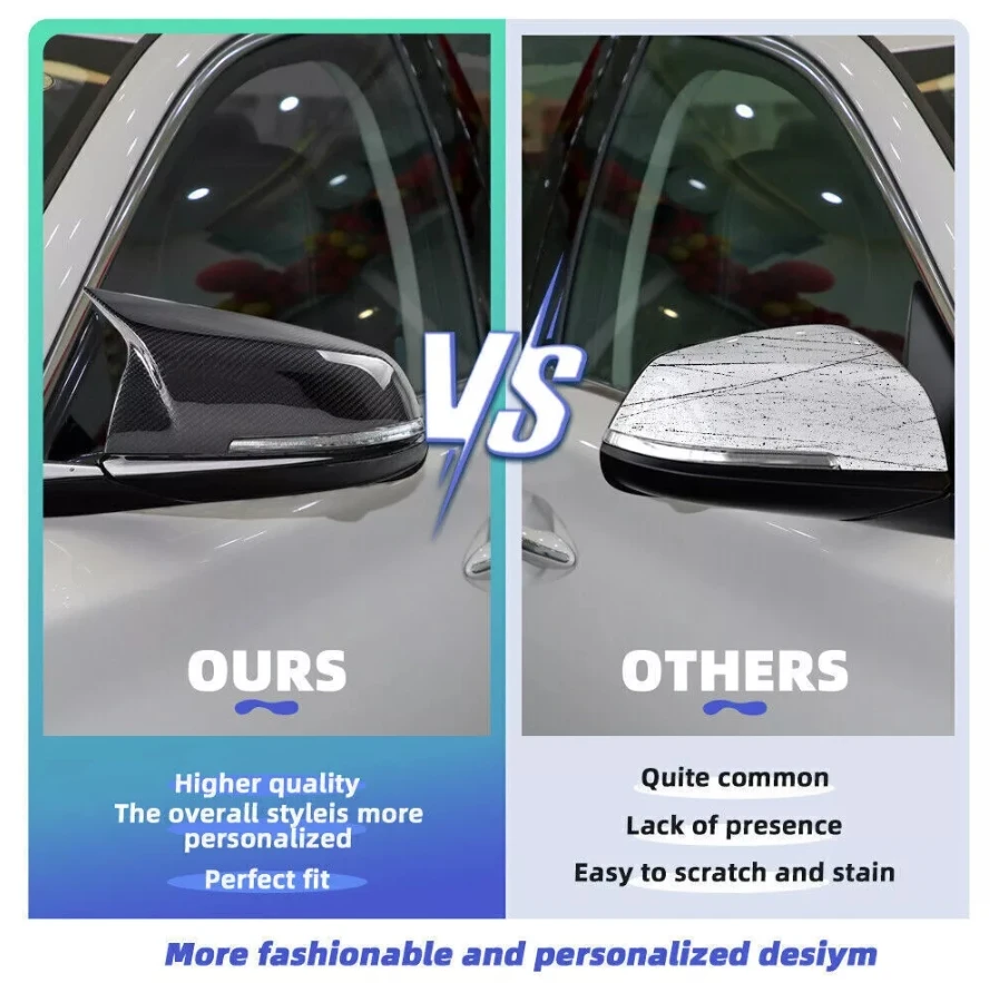 استبدال قبعات جانبية من ألياف الكربون الجافة لسيارات BMW F21 F22 F23 F20 F30 F31 F32 F33 F34 F35 F36 قبعات