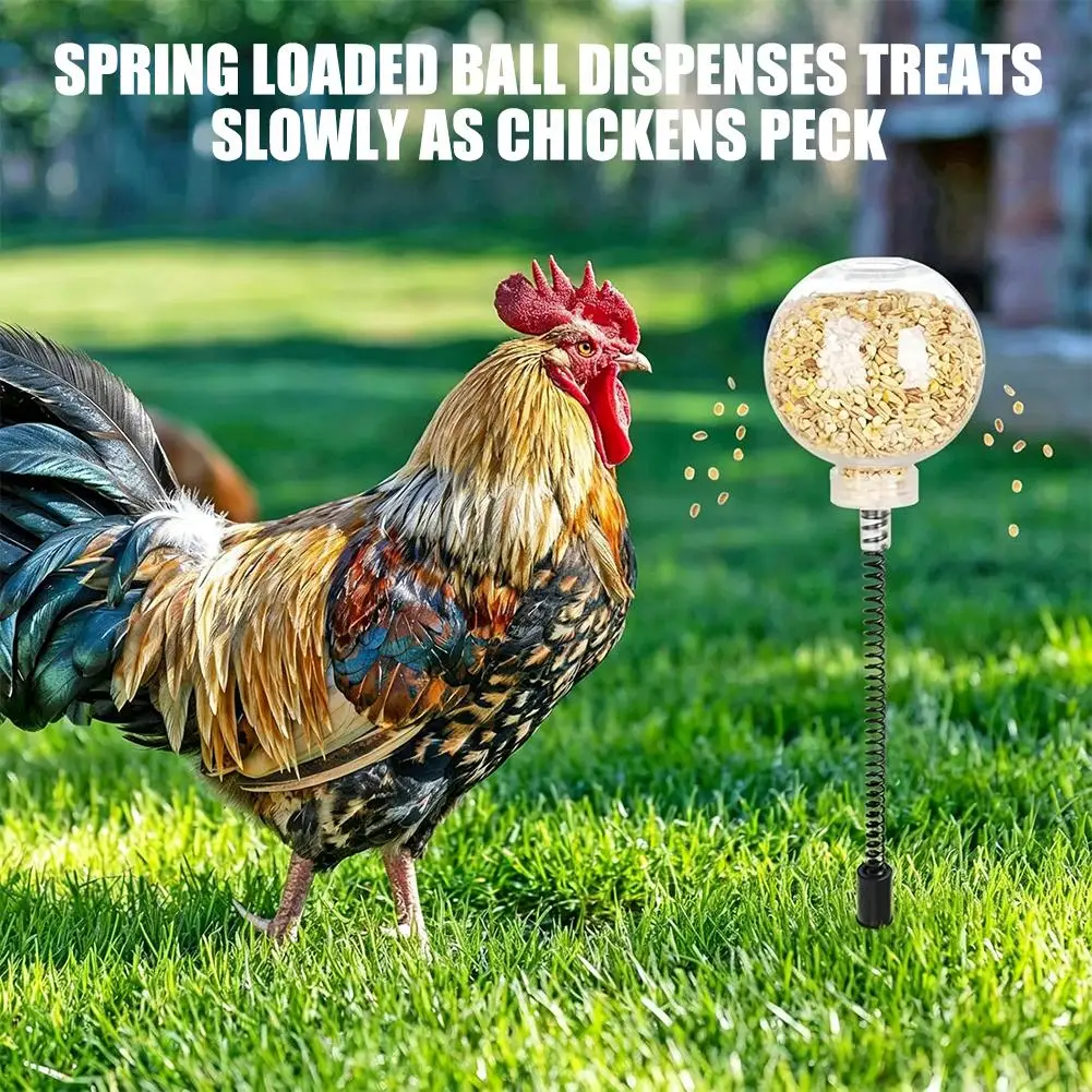 Interactive Chicken Pecking Toy Slow Feed Foraging Dispenser Boredom Buster for Hens Poultry Flock Entertainment Enrichment