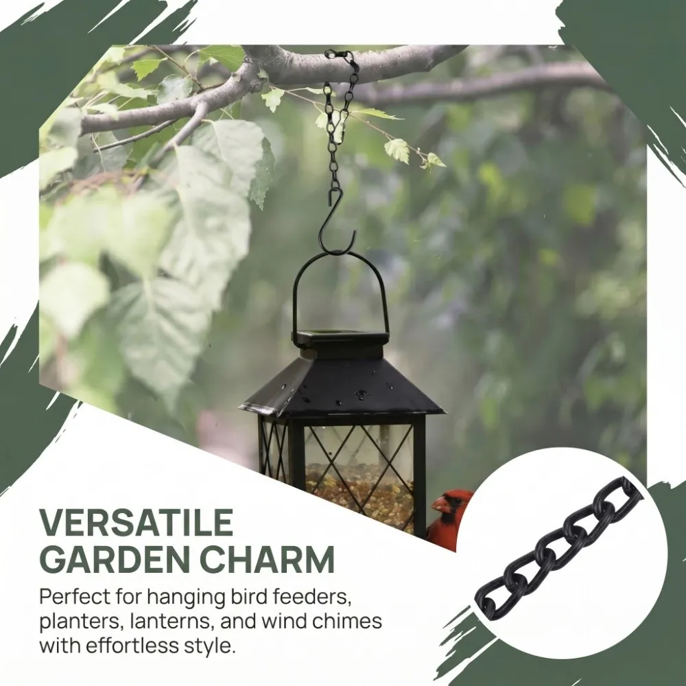 10Pcs Twisted Double Hook Hanging Baskets Chains 25cm Adjustable Plant Hanging Chains with S-Hooks Durable