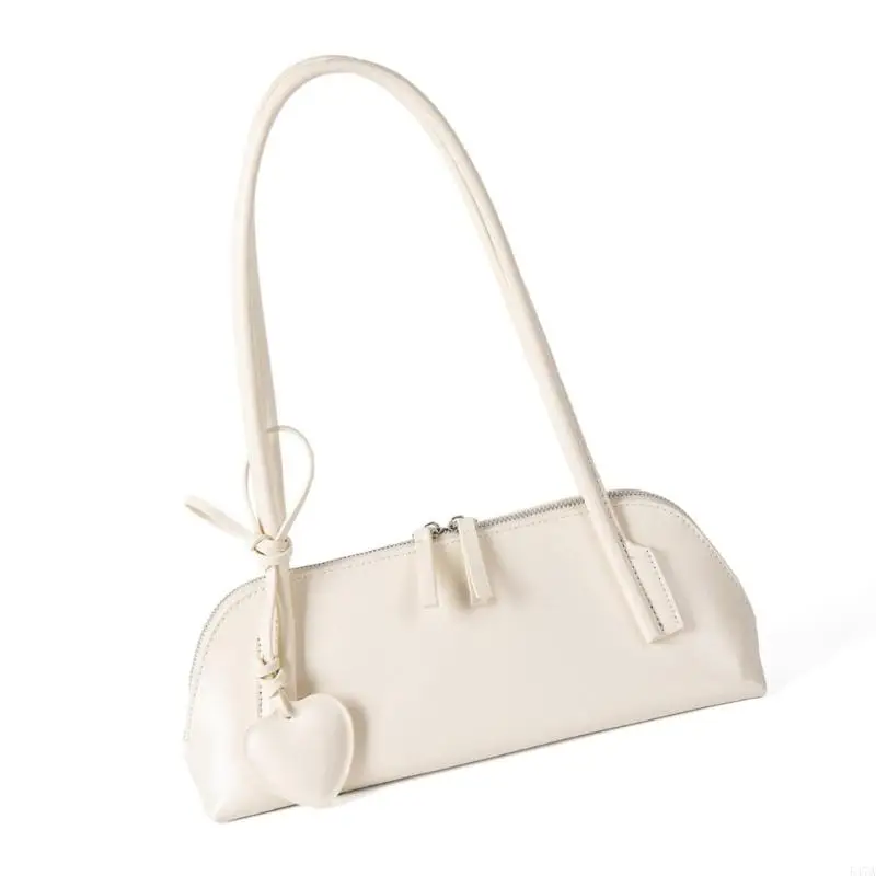 Elegant Heart Decors Underarm Bag PU Leather Spacious Shoulder Bag Daily Use 547A