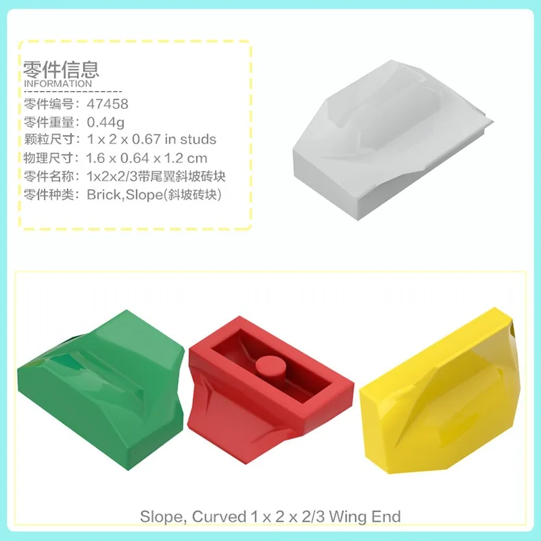50g Technical MOC Parts Slope Brick Arc Panel 1750 3039 3040 3660 3665 3747b 4286 Building Block Car Model Kits Toys Accessories