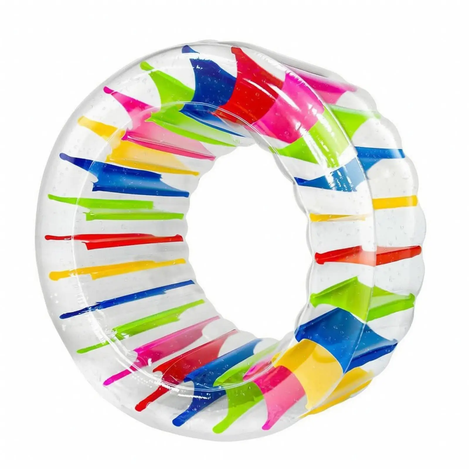 Water Play Inflatable Roller for Pool Giant PVC Rolling Cylinder Toy with Colorful Stripes for Children Summer Swim Game
