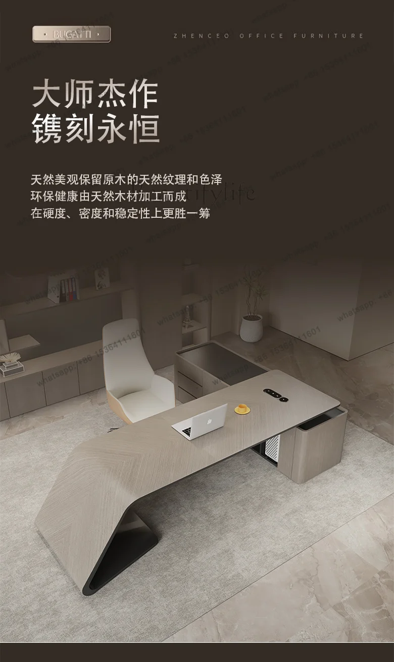 YJ JS Organizers Wooden Office Desk Modern Lshaped Crafts Storage Office Desk Computer Study Escritorio Oficina Commercial Furni