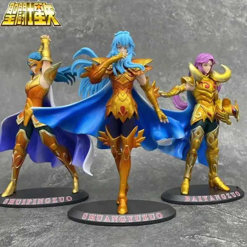 21cm Anime Saint Seiya Figures Aries Albafica Degel Model Dolls Knights Of The Zodiac Hagen Ennestu Shiryu Model Kids Toys Gift