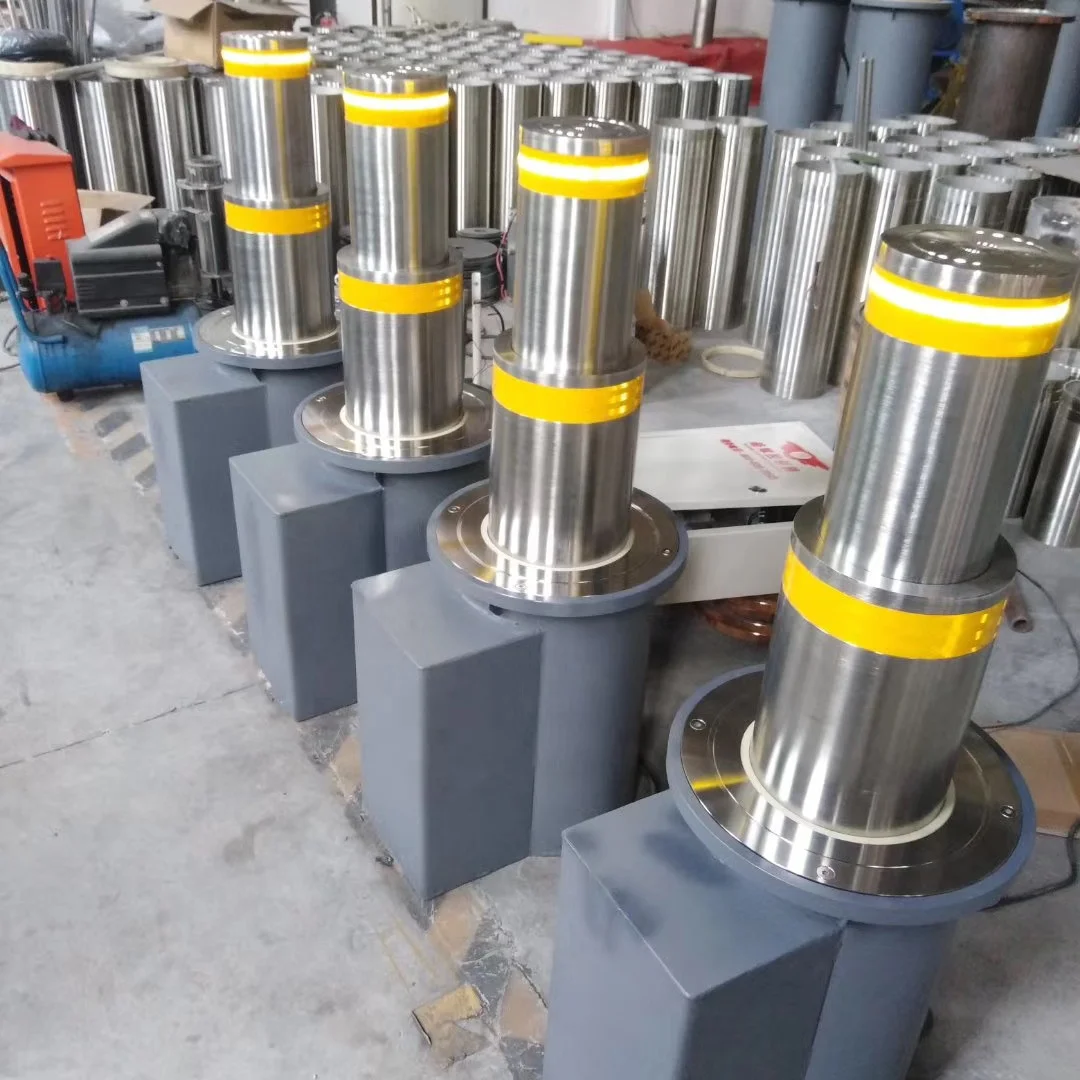 Road Remote Control Barrier Protect Vehicle Steel Embedded Automatic Steel Pump Hydraulic Rising Bollard Manufactures