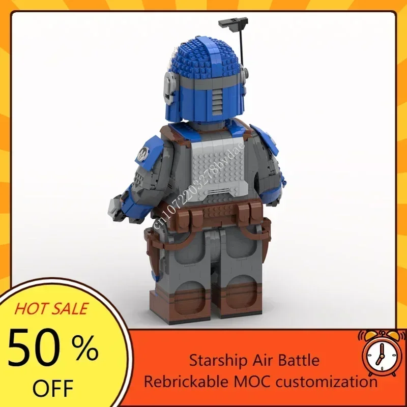 MOC Space Battle Series Bo Katan Kryze megafigure Model Aangepaste puzzel Technologie DIY Creatieve montage Speelgoed Kindergeschenken