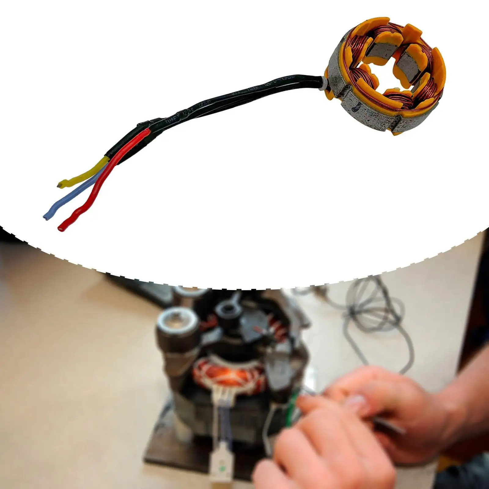 Efficient Brushless Stator Coil Drill Motor Metal Upgrade Part for 16.8V 21V Cordless Electric Drill