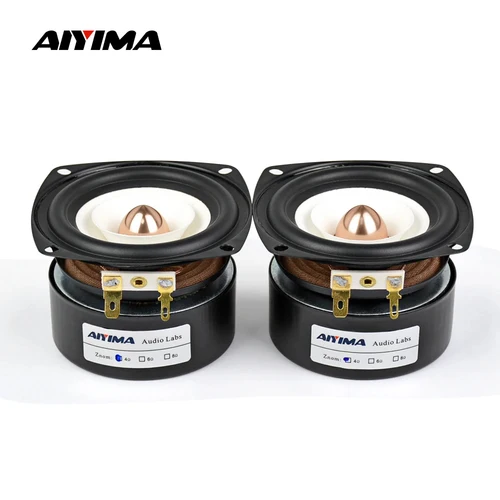 AIYIMA, 2 uds., altavoces de rango completo de 3 pulgadas, 4, 8 Ohm, 15W, altavoz de graves, sonido de rango medio para amplificador de Audio doméstico